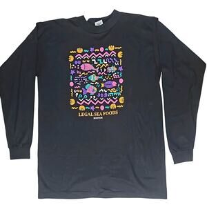 Vintage Alore Shirt Mens Large Legal Sea Foods Boston Long Single Stitch USA